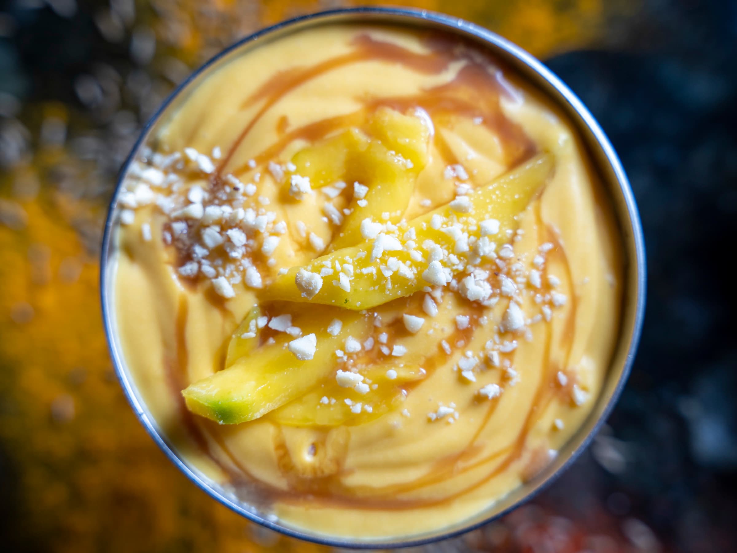 Indisches Mango-Dessert mit frischer Mango im GOA Restaurant Hamburg